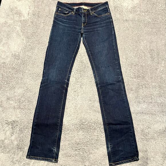 Raleigh Jeans Womens 27 (31x34) Denim Blue Straight Long White Oak Denim ** - Picture 1 of 13